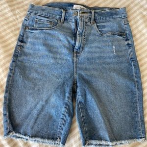 Loft - High rise denim shorts